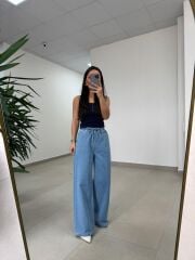 Gp 393 Zr Model Bel Lastikli Mavi Denim Pantolon