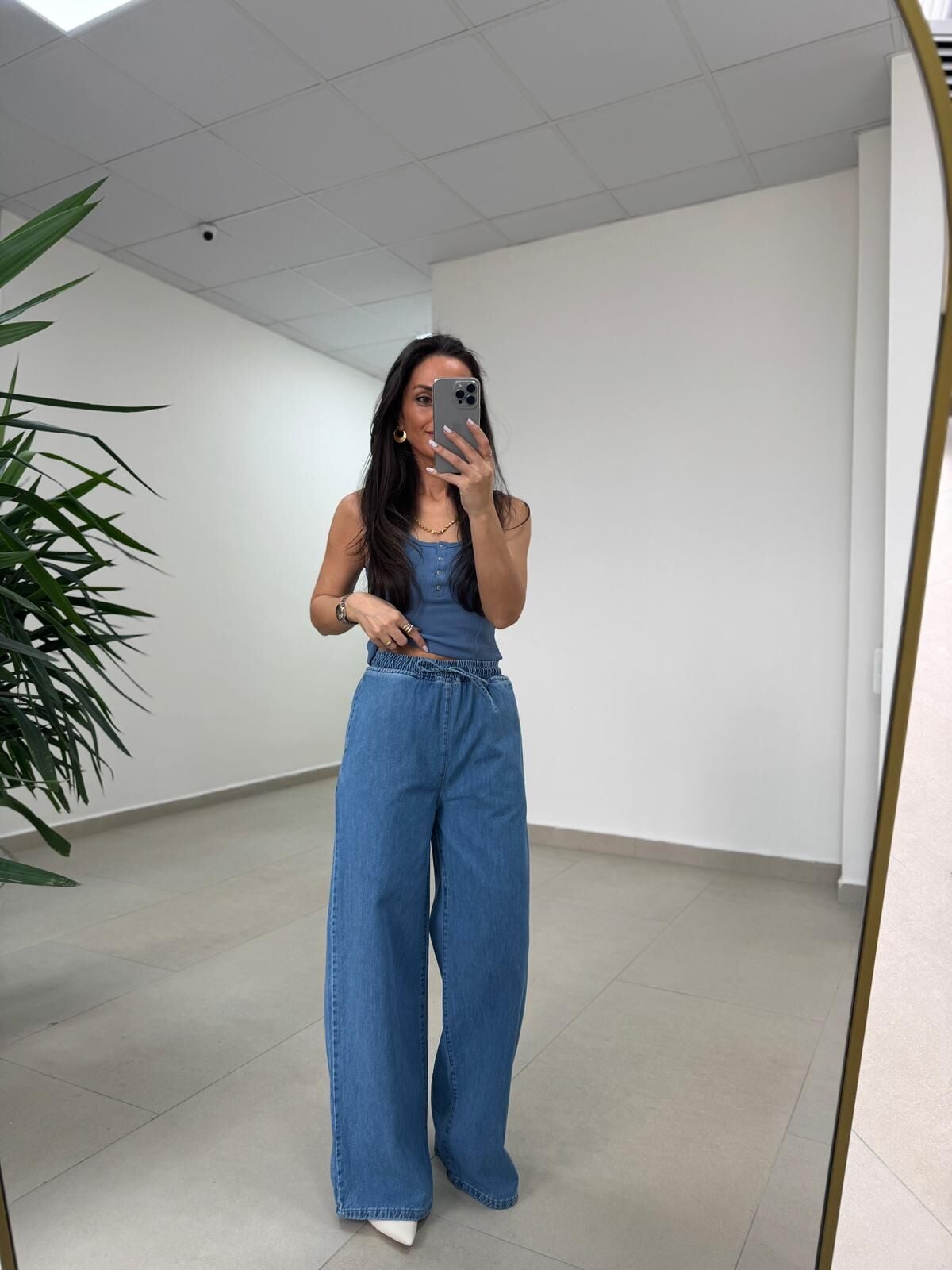 Gp 393 Zr Model Bel Lastikli Orta Mavi Denim Pantolon