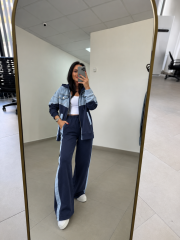 TİS 1119 Laci/Denim Garnili Eşofman Takımı
