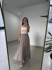 Fp 3407 Bel Drape Detaylı Tensel Taş Etek