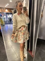 Kleid mit Hemdkragen und Ärmelsaum