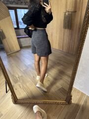 Cotton linen lined shorts