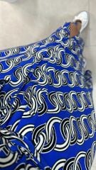 Sax Chain Patterned Shirt Dress