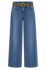 Wo 01026 Haki Kemerli Tensel Denim Pantolon
