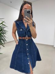 Gp 335 Orj Marka Laci  Denim Çan Elbise