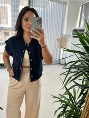 Zr Laci Çıt Çıtlı Yelek