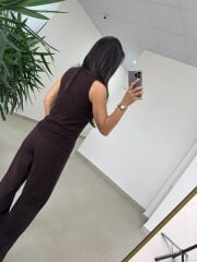 İv 26288 Dantel Yaka Kahve Bluz