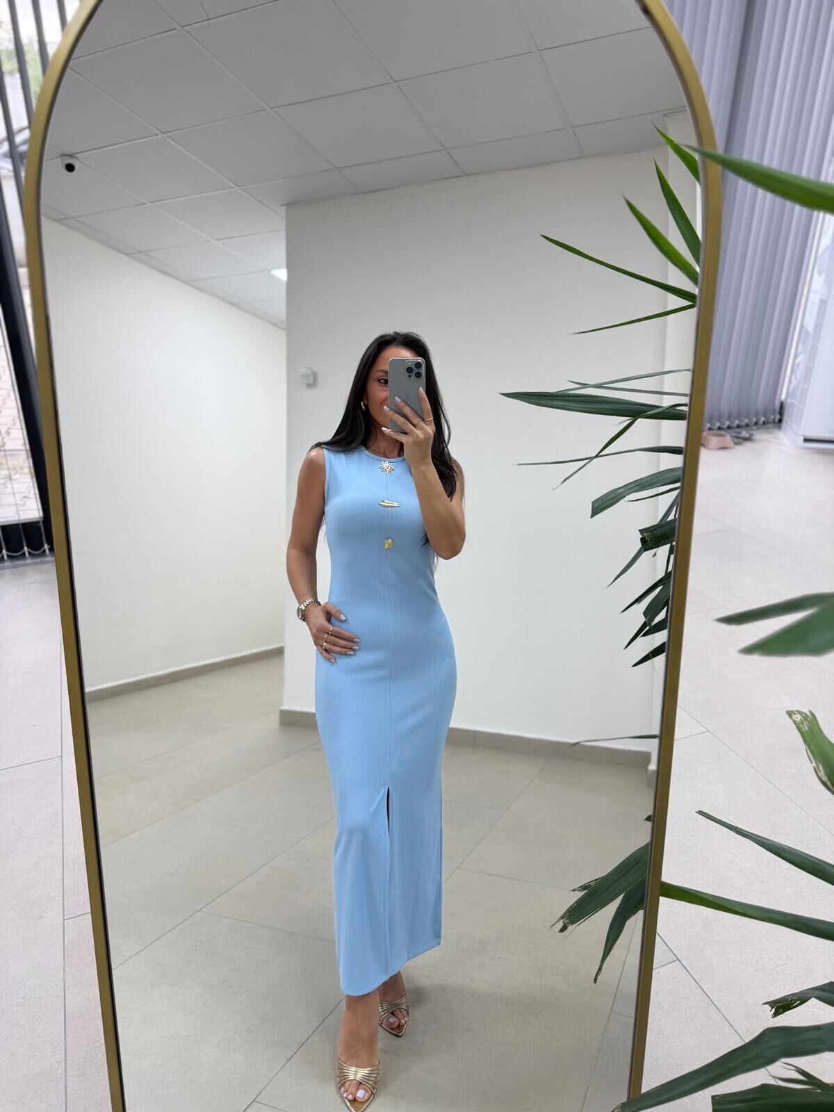Mz 22455 Fitilli Bebe Mavi Kalem Elbise