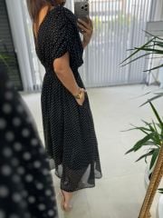 Mng Puantiyeli Şifon Yoryo Elbise