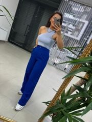 Gk Yün Efektli Saks Pantolon