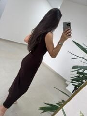 Mz 22455 Fitilli A.Kahve Kalem Elbise