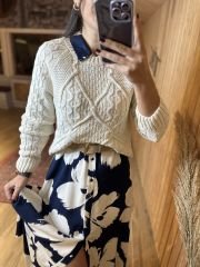 Orj brand Hair knit cream sweater