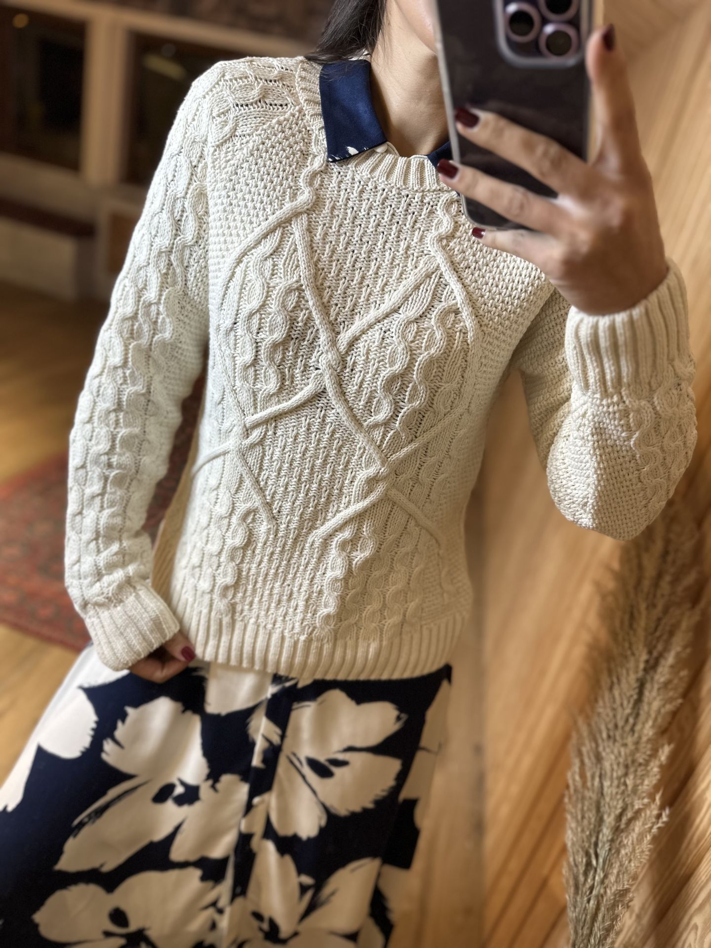 Orj brand Hair knit cream sweater
