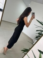 Mz 22455 Fitilli Siyah Kalem Elbise