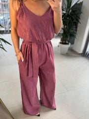 Np 7000 Bordo Kraşlı Kuşaklı Tulum