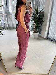 Np 7000 Bordo Kraşlı Kuşaklı Tulum