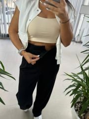 Gk Black Snap Trousers