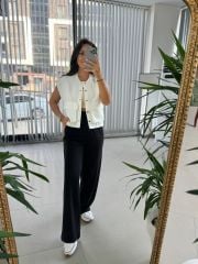 Gk Black Snap Trousers