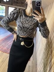 glittery zebra sweater