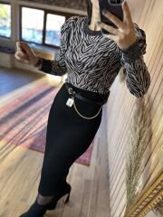 glittery zebra sweater