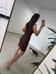 Mz 22006 Omuz Vatkalı Fitilli A.Kahve Elbise