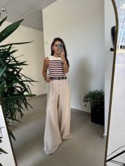 Np Taş Kemerli Palazzo Pantolon