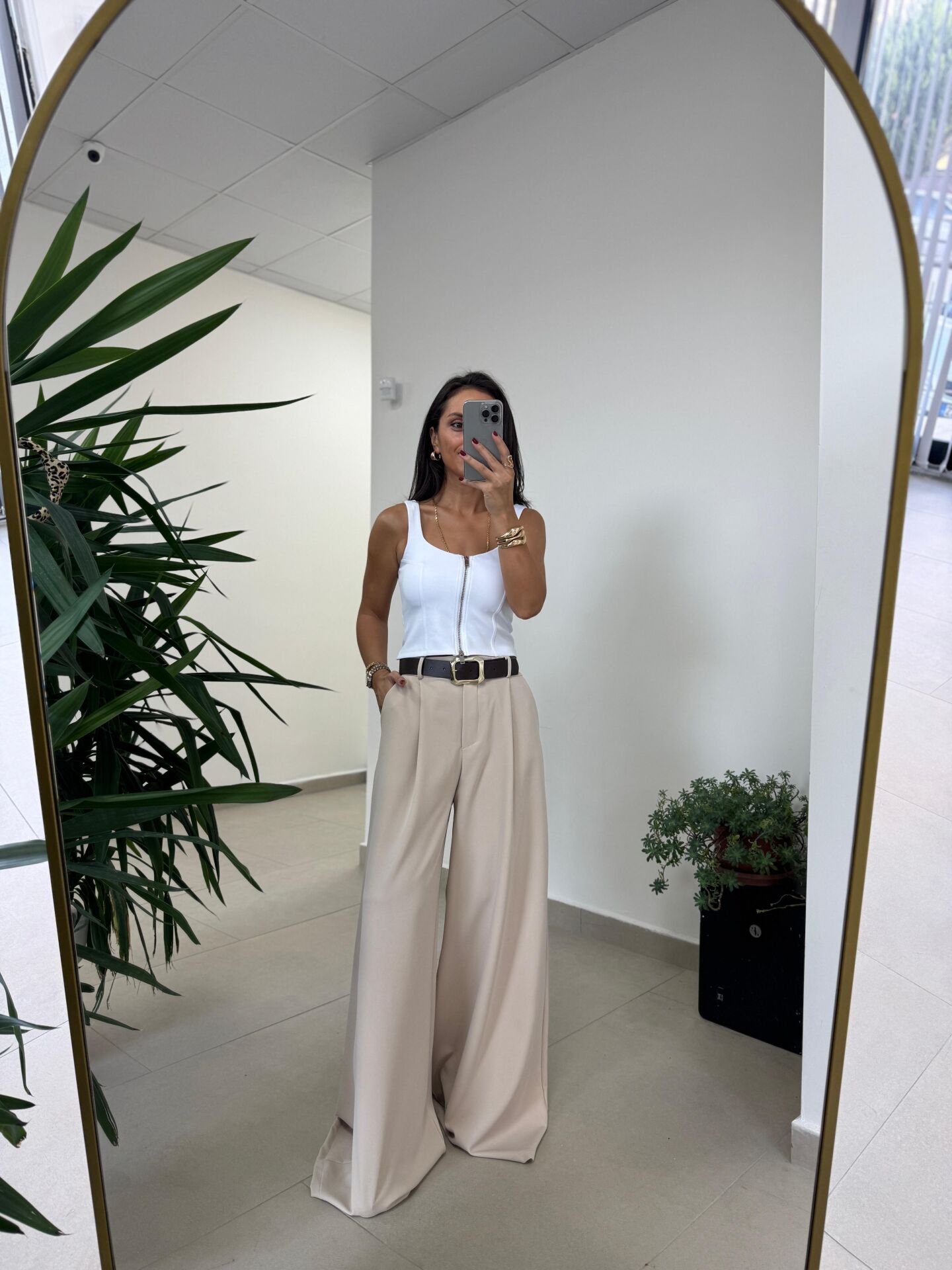 Np Taş Kemerli Palazzo Pantolon