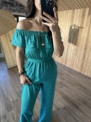 My 3168 Green polka dot Madonna jumpsuit