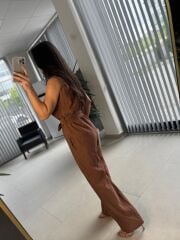 Np 7000 Kahve Kraşlı Kuşaklı Tulum