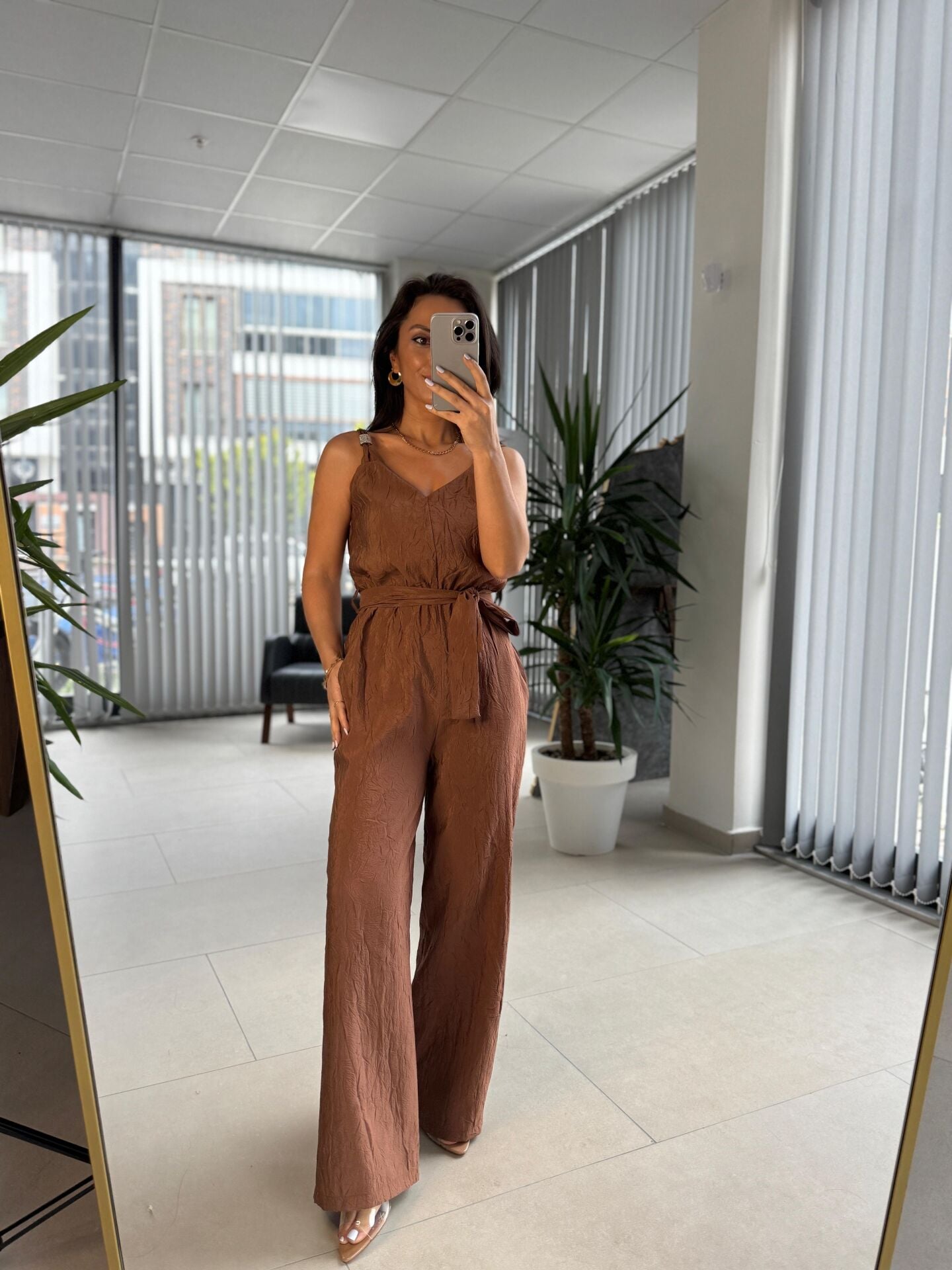 Np 7000 Kahve Kraşlı Kuşaklı Tulum