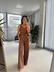 Np 7000 Kahve Kraşlı Kuşaklı Tulum