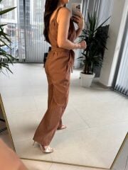 Np 7000 Kahve Kraşlı Kuşaklı Tulum