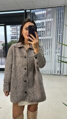 Ms Vizon Kırçıllı Kaşe Ceket