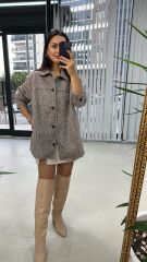 Ms Vizon Kırçıllı Kaşe Ceket