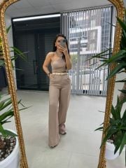 Gk Yün Efektli Nude Pantolon
