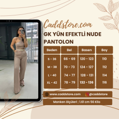 Gk Yün Efektli Nude Pantolon