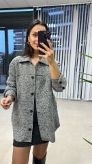 Ms Antrasit Kırçıllı Kaşe Ceket