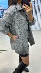 Ms Anthracite Flecked Cashmere Jacket