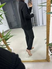 Hakim Yaka Cepli Siyah Hırka