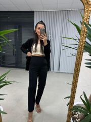 Hakim Yaka Cepli Siyah Hırka