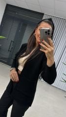 Hakim Yaka Cepli Siyah Hırka