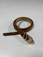 3040 Gold Halka Detaylı Kavhe Kemer