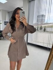 Fw 8184 Vizon Gömlek Elbise