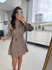 Fw 8184 Vizon Gömlek Elbise