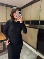 Ms Kaşkorse Siyah Kalem Elbise