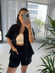 Ms Siyah Müslin Takım