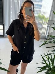 Ms Siyah Müslin Takım