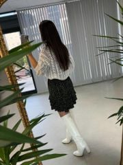 Sg Ajurlu v Yaka Krem Triko