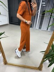 Sg Polo Yaka Turuncu Elbise