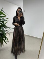 Mz 22782 Kahve Şifon Etek